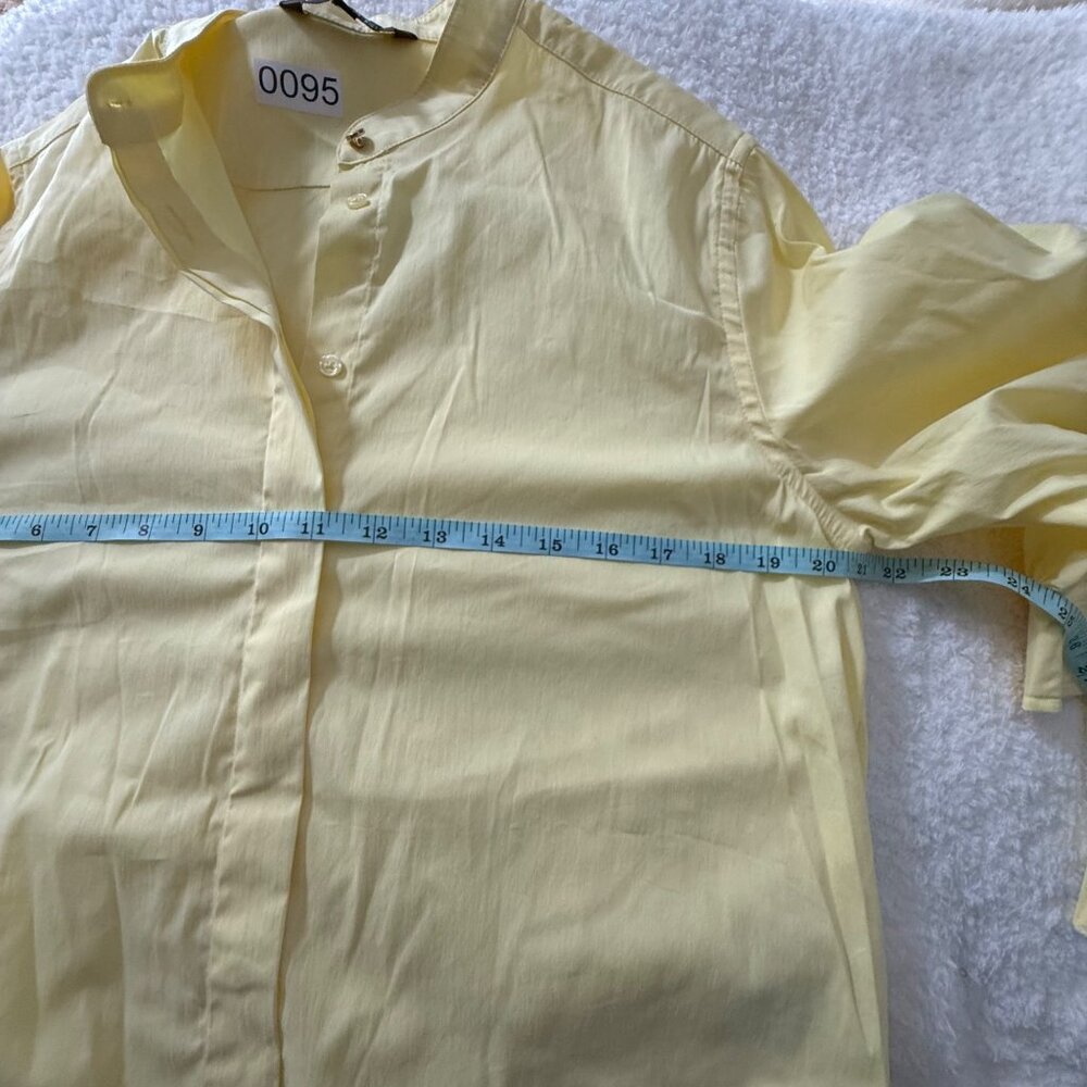 Lisette Montreal Womens Yellow Buttonup Blouse M Cotton Blend - Picture 14 of 14